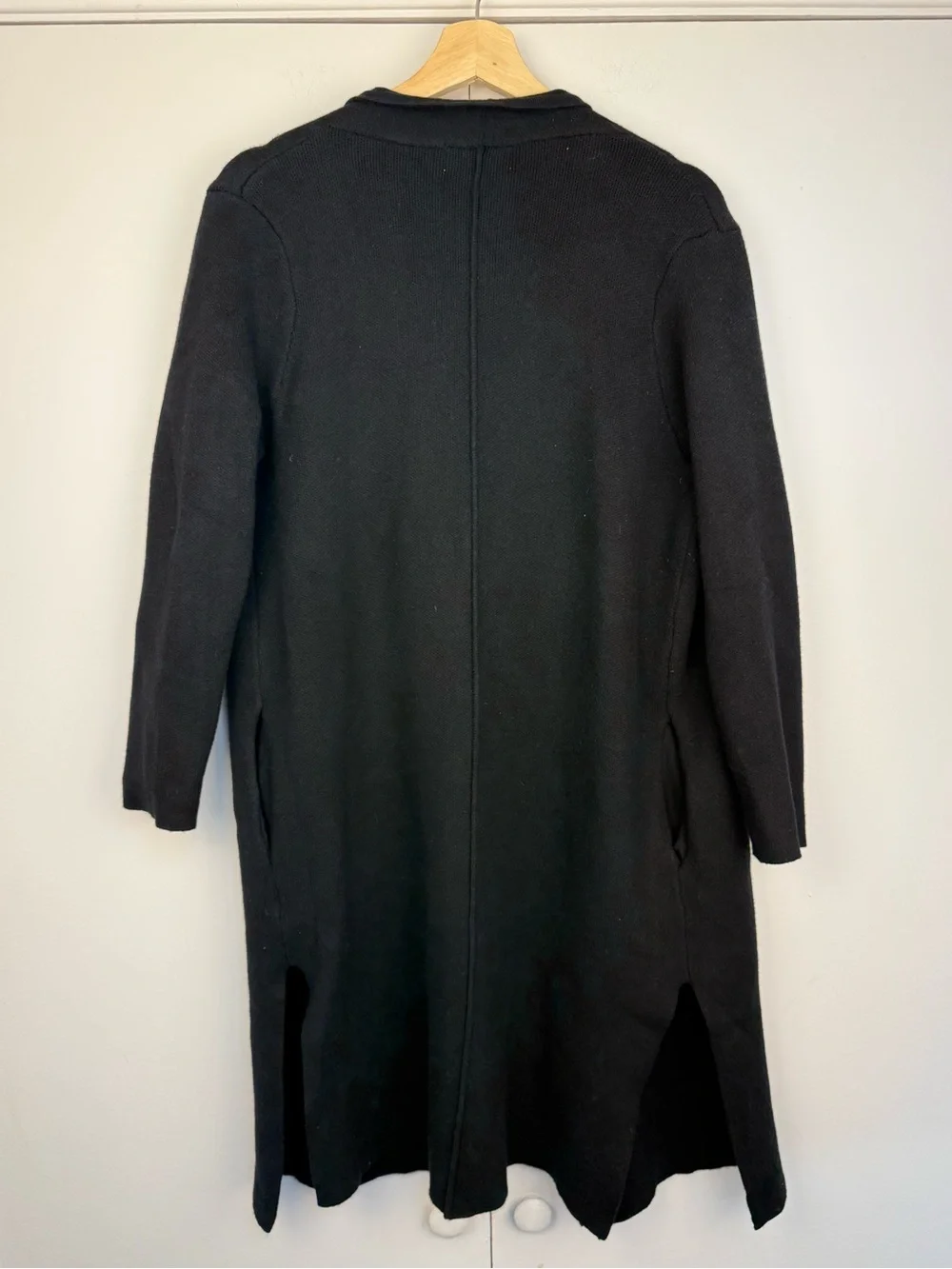 Chicwish Classy Open Front Knit Coat Black XL-XXL